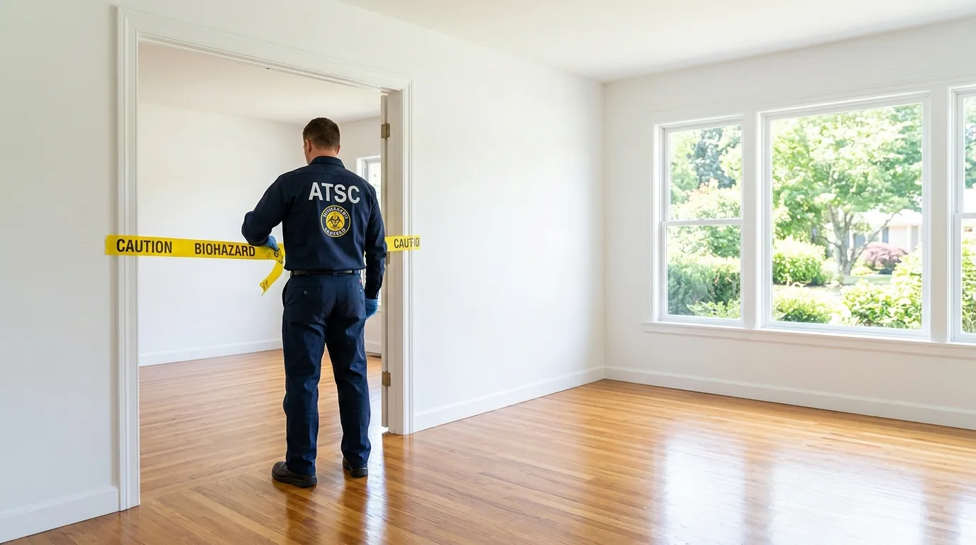 Certified biohazard cleanup crew performing Decomposition Cleanup in Lakewood Park