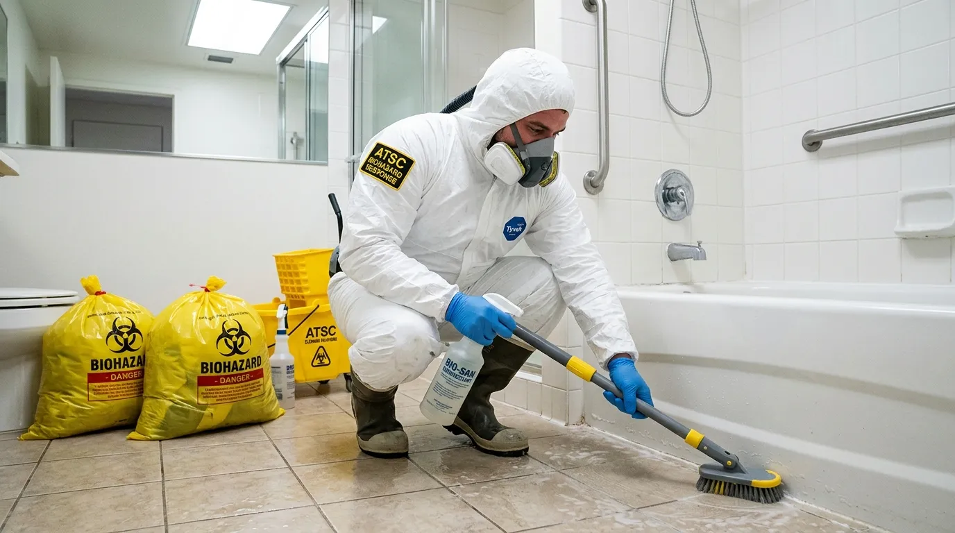Decontamination equipment deployed for Blood Cleanup in Lakewood Park